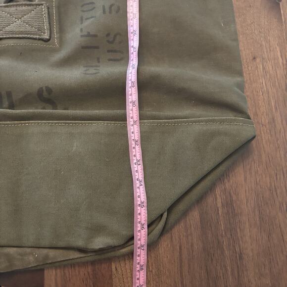 Vietnam War USAF Green Canvas Duffle Bag Granddad Named Original 1960's EXC COND - Picture 10 of 11